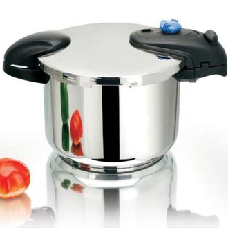 Kitchen Move Olla A Presi&oacute;n De Bayoneta &Oslash;24cm 8l Illico - Plata