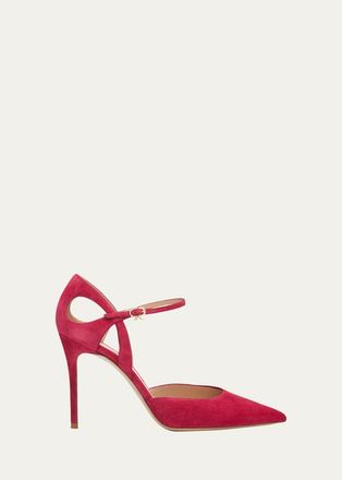 Gianvito Rossi 95mm Suede Pointed-Toe Pumps