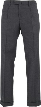 BRIGLIA 1949 Gekreukte Broek - Heren - Nette broeken - Grijs - M - Leer - Broeken