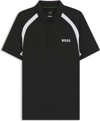 HUGO BOSS Active Quick-Dry Slim-Fit Polo Shirt With Four-Way Stretch, Size XX-Large