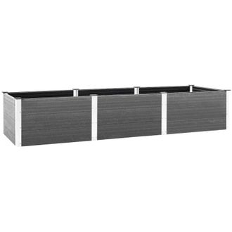 vidaXL Arriate De Jard&iacute;n Wpc Gris 300x100x54 Cm Vidaxl