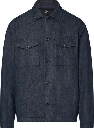 Liu Jo Overshirt in denim misto lana - - Jackets - Uomo - Blu - XL