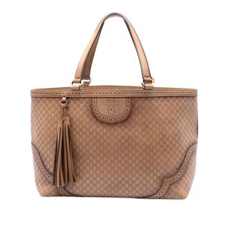 Gucci Pre-owned Gucci Large Microguccissima Brogue Duilio Tote Ladies CGY7MZ8P9WK4M5S8