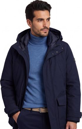Tommy Hilfiger parka jas normale fit waterdicht donkerblauw