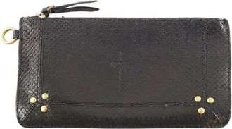 Jerome Dreyfuss Pre-owned Pochette Leder Clutch - Dames - Vintage Clutch - Zwart - ONE Size - Leer - Vintage