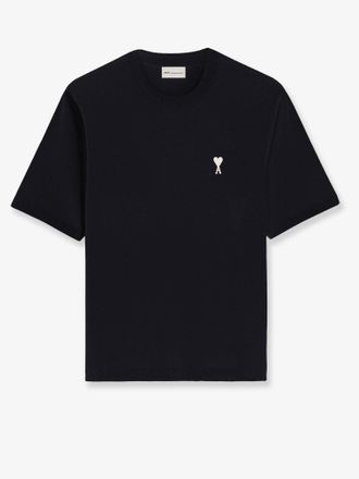 Ami Cotton t-shirt with contrasting embroidery - AMI PARIS - gender_Man