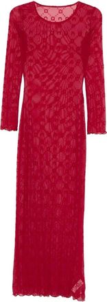 Marine Serre Mujer, Vestidos, Rojo, Talla: S