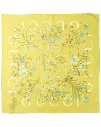 Gucci Flora Print Silk Scarf