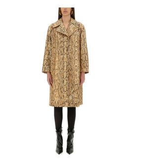 Dries Van Noten Single-Breasted Coats, female, Brown, Size: M Ricca Embellished Coat