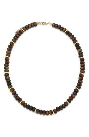 Petit Moments Elfie Stone Necklace in Tigers Eye at Nordstrom