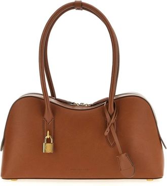 Stella McCartney Leren Handtas met Hangslot - Dames - Tassen - Bruin - Maat: ONE Size Leer