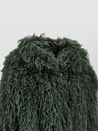 Emporio Armani faux fur oversized-collar jacket