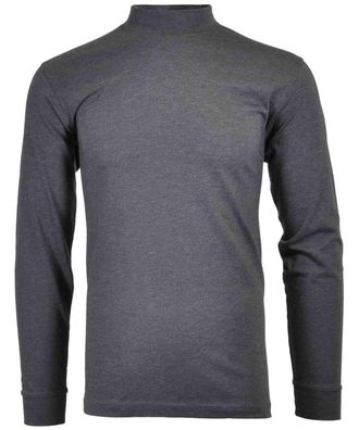 Ragman Longshirt RAGMAN, Herren, Gr. 110, grau (anthrazit), Baumwolle, ohne Ausschnitt, Shirts Longshirt