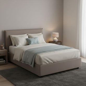 Dmora Dmora - Cama De Plaza Y Media Dacer, Cama Contenedor Con Revestimiento De Tela, 100% Made In Italy, Apertura Frontal, Adecuado Para Colch&oacute;n Cm 120x190