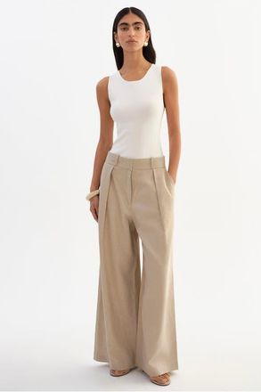 LaMarque Miriam | Linen Wide Leg Pants in Beige at Nordstrom, Size Xx-Small