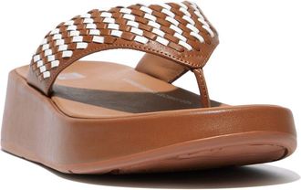 FitFlop FitFlop F-Mode Leather Toe Post Sandal