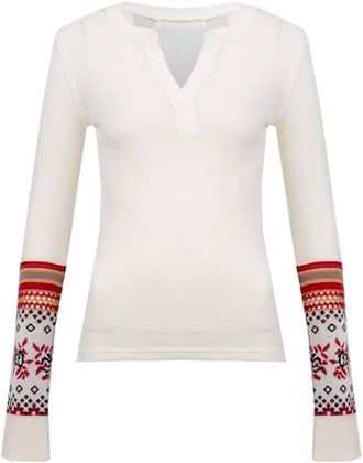 Free People Womens Mikah Layering Cuff Sweatshirt In Cream Combo