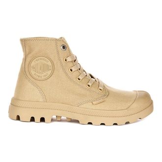 Palladium Beige Canvas Ankle Boots - male - Palladium - Lace-up Boots - Beige - 4 UK - Shoes