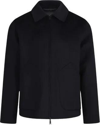 Palt&ograve; Giacca con Zip e Collo a Camicia - - Jackets - Uomo - Blu - M