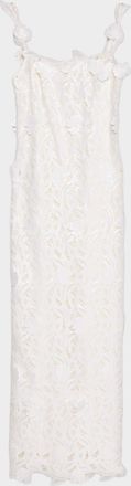 SIMKHAI Marenna Sequin Floral Lace Column Gown