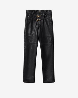 Isabel Marant Pantalon Brinley En Cuir - Femme - Noir - Taille 34 - Isabel Marant