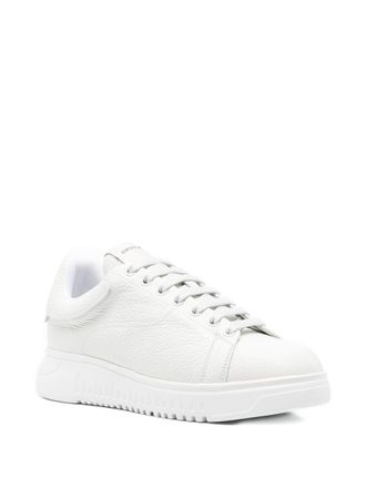 Emporio Armani Calf Leather Sneaker - White