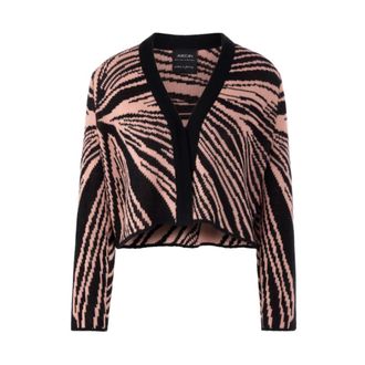 Marc Cain Korte Jacquard Cardigan - Dames - Truien - Veelkleurig - Maat: M Wol