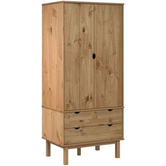 vidaXL Wardrobe otta 76.5x53x172 cm Solid Wood Pine Vidaxl