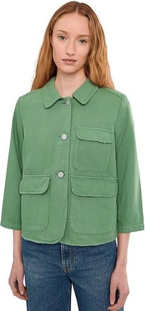 Sanctuary Crop Chore Jacket Womens Jacket Green : LG (US 10-12), Cotton