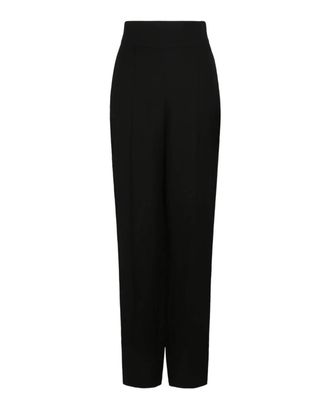 Ferragamo Womens High-Waisted Wide-Leg Pants In Black