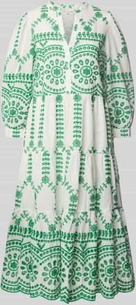 Apricot Tunikakleid mit Volantsaum und kurzer Knopfleiste in Hellgruen, Gr&ouml;&szlig;e XXL