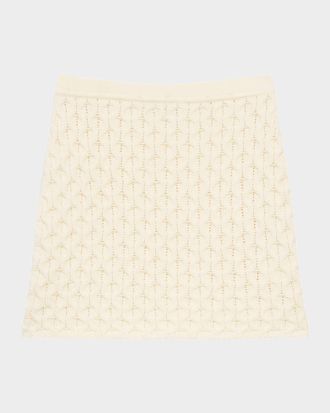 Theory Cable-Knit Felted Wool-Cashmere Mini Skirt