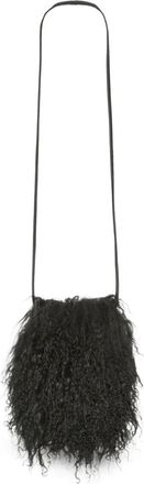 Yves Salomon shearling phone case - Black