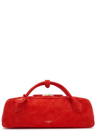 Alaia Le Teckel Suede Clutch - Orange - One Size