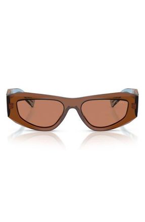 Prada 52mm Pillow Sunglasses in Chocolate /Brown at Nordstrom
