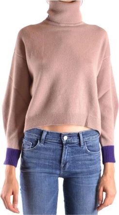 Pinko Turtleneck Trui - Dames - Coltruien - Roze - M - Wol - Truien & Vesten