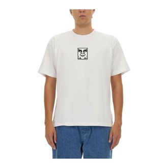 Obey Tops, Heren, Wit, L, Propaganda Icon Graphic T-Shirt