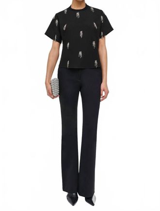SIMKHAI Abelia Embellished Top In Black