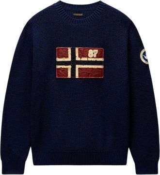 Napapijri Archive Knit Trui - Heren - Sweatshirts & Hoodies - Blauw - Maat: S