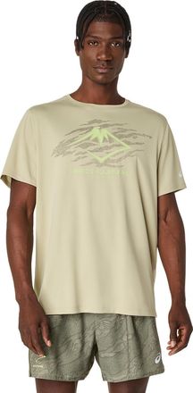 Asics Laufshirt ASICS FUJITRAIL LOGO SS TOP, Herren, Gr. XXL, gr&uuml;n (khaki), Obermaterial: 100% Polyester, Shirts Laufshirt
