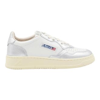 Autry Sneakers, female, White, Size: 6 US White Leather Sneakers with Logo Print