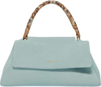 Orciani Handbags, female, Blue, Size: ONE SIZE Borsa Sveva Longuette Peach Flowers