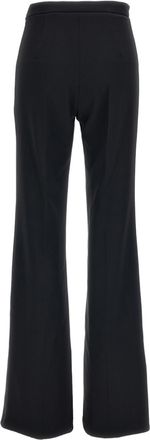Elisabetta Franchi Black Stretch Fluid High-Waisted Flared Pants