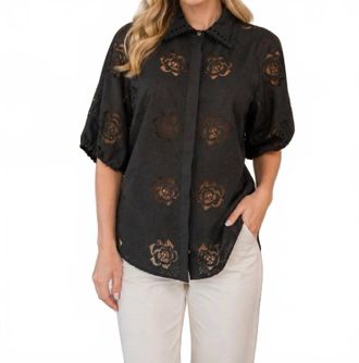 Elie Tahari Button Up Shirt In Black