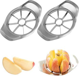 OEM Allecto - Cortador De Manzanas - 8 Cuchillas - Plateado - Separador De Manzanas - Ideal Para Cocina Dom&eacute;stica - 2 Piezas