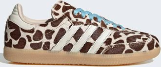 adidas Originals Samba OG sneakers con stampa giraffa e lacci azzurri-Neutro