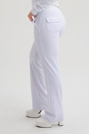 Juicy Couture White Polyester Casual Womens Pants