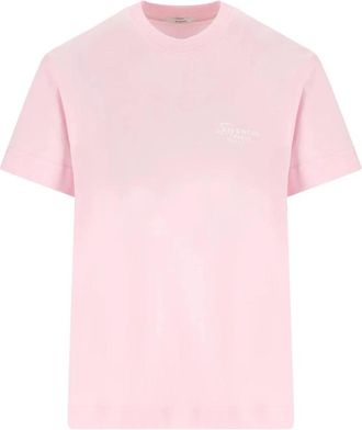 Givenchy T-shirt met geborduurd logo - Dames - T-shirts - Roze - S - Katoen - Tops