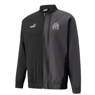 Puma Heren Prematch Olympique De Marseille FC Track Jacket (Zwart)