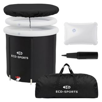 ECD Germany Ecd Germany Ba&ntilde;era De Hielo &Oslash;80 Cm Con Aislamiento Completo, Terapia De Agua Fr&iacute;a Y Regeneraci&oacute;n Para Deportistas, Piscina De Inmersi&oacute;n Port&aacute;til Para 